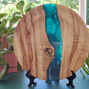 camphor laurel and epoxy platter